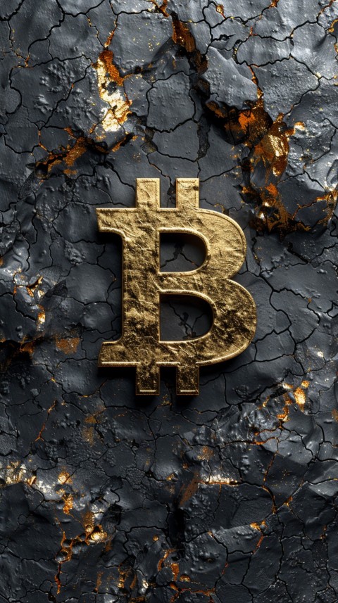 Bitcoin Cryptocurrency Gold Crypto Coin Creative Concept Aesthetic Symbol (92)