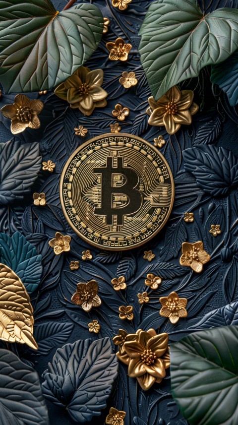 Bitcoin Cryptocurrency Gold Crypto Coin Creative Concept Aesthetic Symbol (86)