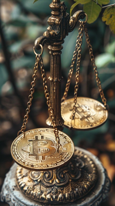 Bitcoin Cryptocurrency Gold Crypto Coin Creative Concept Aesthetic Symbol (105)