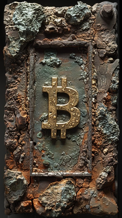Bitcoin Cryptocurrency Gold Crypto Coin Creative Concept Aesthetic Symbol (110)