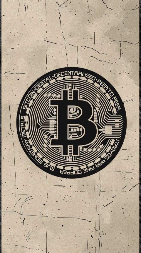 Bitcoin Cryptocurrency Gold Crypto Coin Creative Concept Aesthetic Symbol (197)