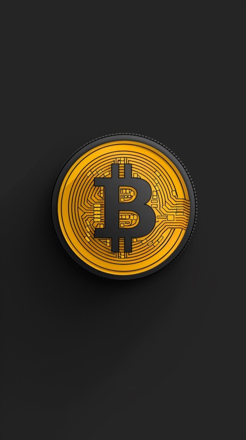 Bitcoin Cryptocurrency Gold Crypto Coin Creative Concept Aesthetic Symbol (245)
