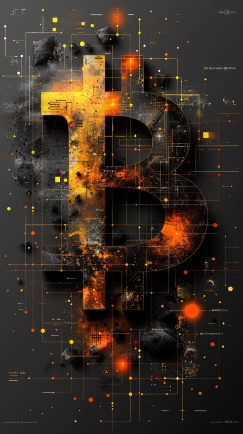 Bitcoin Cryptocurrency Gold Crypto Coin Creative Concept Aesthetic Symbol (220)