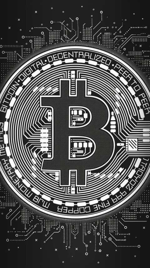 Bitcoin Cryptocurrency Gold Crypto Coin Creative Concept Aesthetic Symbol (246)