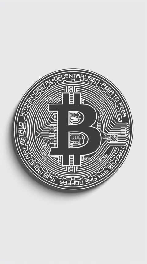 Bitcoin Cryptocurrency Gold Crypto Coin Creative Concept Aesthetic Symbol (273)