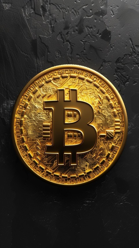 Bitcoin Cryptocurrency Gold Crypto Coin Creative Concept Aesthetic Symbol (282)