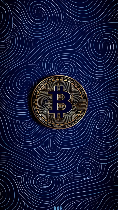 Bitcoin Cryptocurrency Gold Crypto Coin Creative Concept Aesthetic Symbol (281)