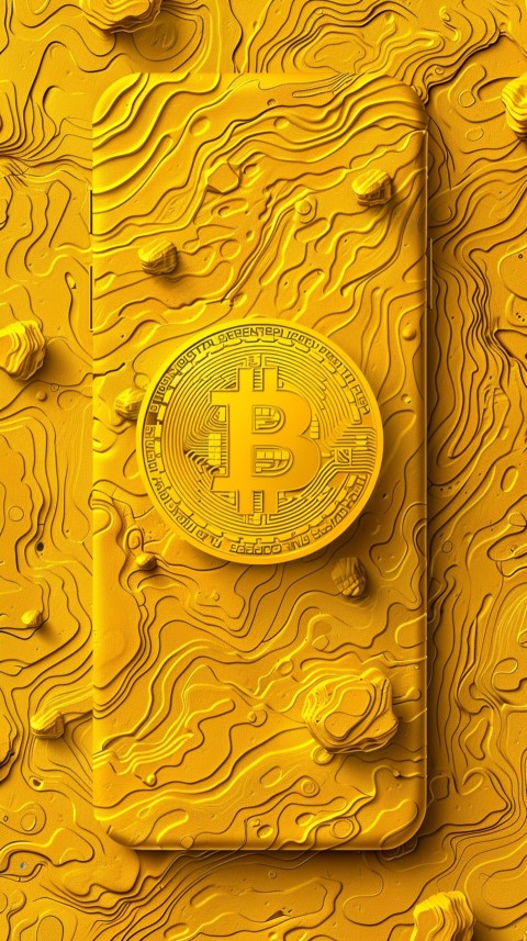 Bitcoin Cryptocurrency Gold Crypto Coin Creative Concept Aesthetic Symbol (251)