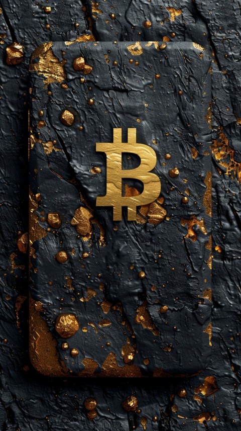 Bitcoin Cryptocurrency Gold Crypto Coin Creative Concept Aesthetic Symbol (272)