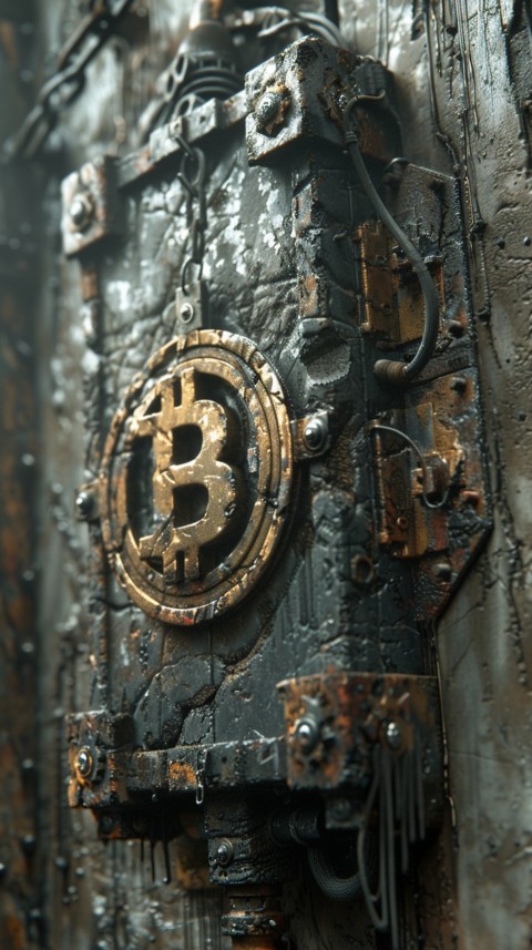 Bitcoin Cryptocurrency Gold Crypto Coin Creative Concept Aesthetic Symbol (315)