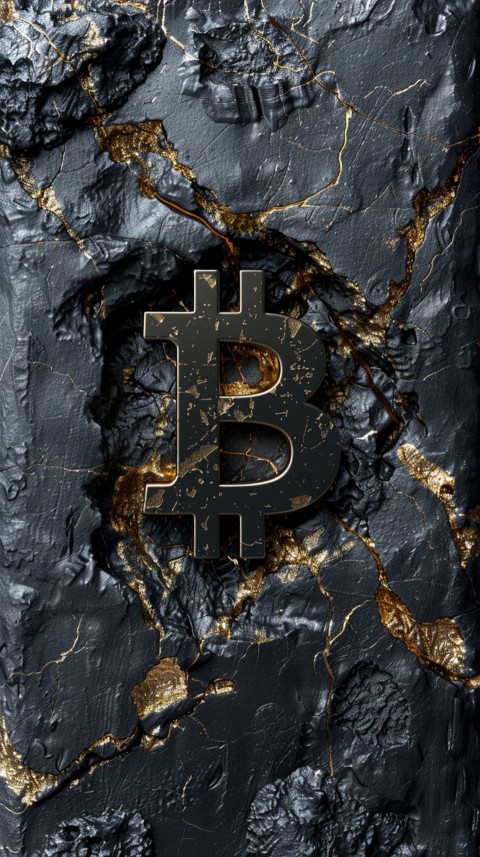 Bitcoin Cryptocurrency Gold Crypto Coin Creative Concept Aesthetic Symbol (327)
