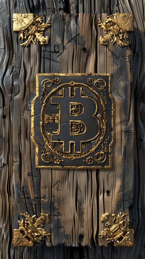 Bitcoin Cryptocurrency Gold Crypto Coin Creative Concept Aesthetic Symbol (320)