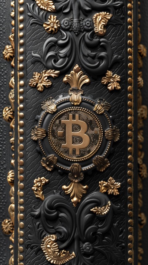 Bitcoin Cryptocurrency Gold Crypto Coin Creative Concept Aesthetic Symbol (365)