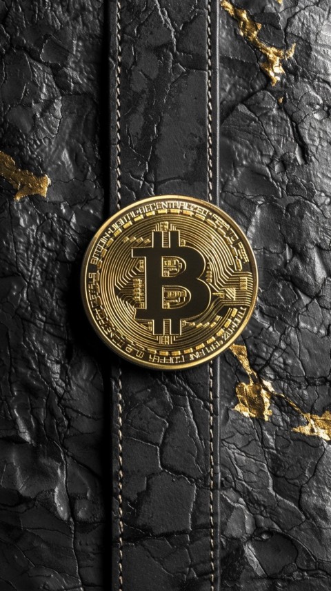 Bitcoin Cryptocurrency Gold Crypto Coin Creative Concept Aesthetic Symbol (415)