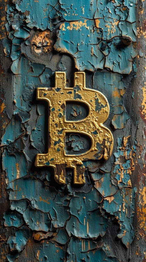 Bitcoin Cryptocurrency Gold Crypto Coin Creative Concept Aesthetic Symbol (456)