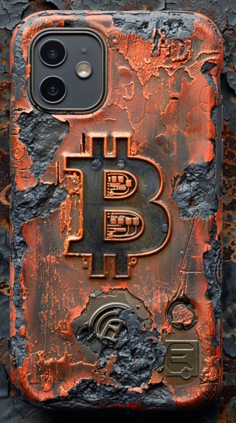 Bitcoin Cryptocurrency Gold Crypto Coin Creative Concept Aesthetic Symbol (504)