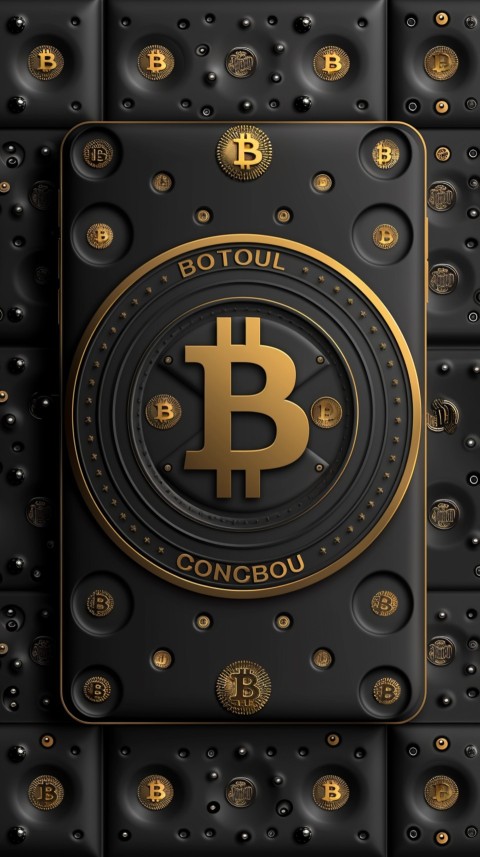 Bitcoin Cryptocurrency Gold Crypto Coin Creative Concept Aesthetic Symbol (581)