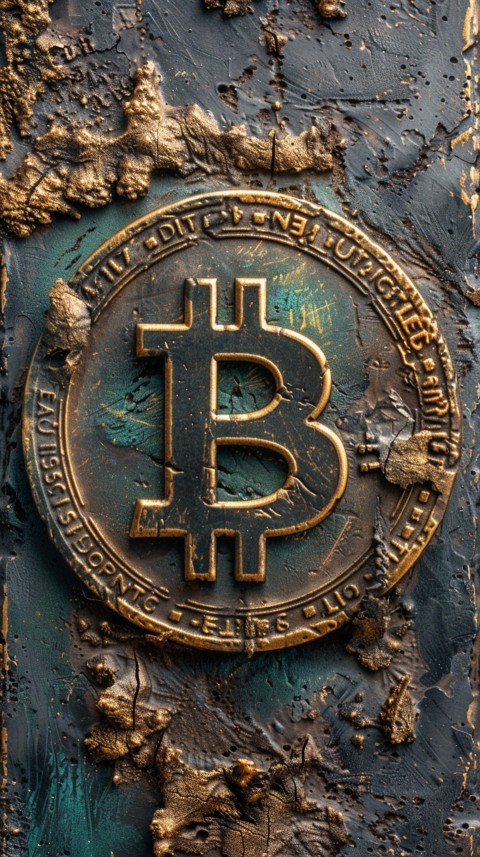Bitcoin Cryptocurrency Gold Crypto Coin Creative Concept Aesthetic Symbol (565)
