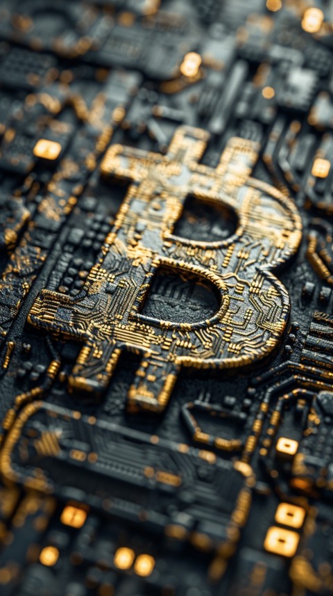 Bitcoin Cryptocurrency Gold Crypto Coin Creative Concept Aesthetic Symbol (891)