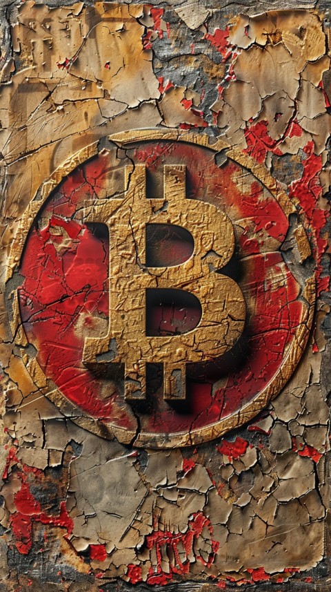 Bitcoin Cryptocurrency Gold Crypto Coin Creative Concept Aesthetic Symbol (997)