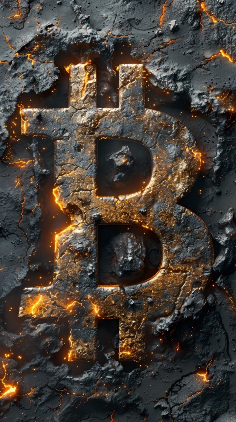 Bitcoin Cryptocurrency Gold Crypto Coin Creative Concept Aesthetic Symbol (1011)