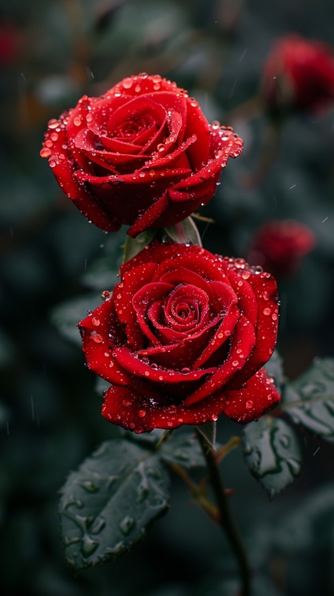 Beautiful Charming Red Rose Flowers Aesthetics (6)
