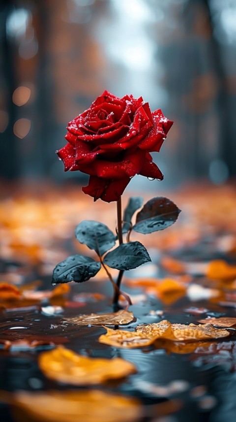 Beautiful Charming Red Rose Flowers Aesthetics (90)