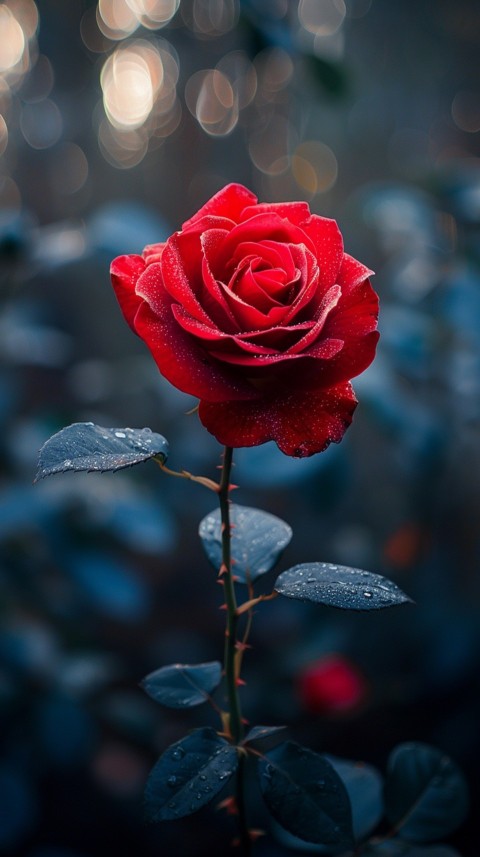 Beautiful Charming Red Rose Flowers Aesthetics (100)