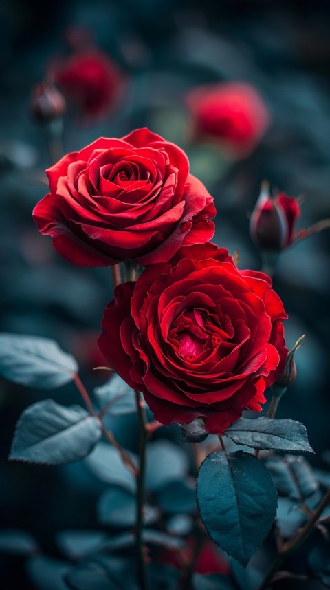 Beautiful Charming Red Rose Flowers Aesthetics (135)