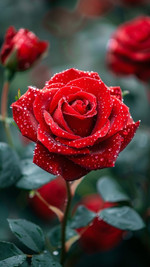 Beautiful Charming Red Rose Flowers Aesthetics (144)