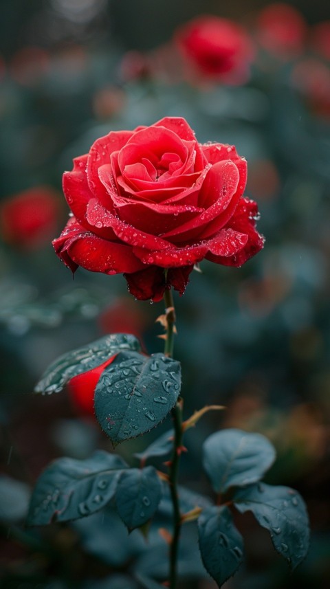 Beautiful Charming Red Rose Flowers Aesthetics (108)
