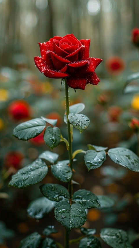Beautiful Charming Red Rose Flowers Aesthetics (120)