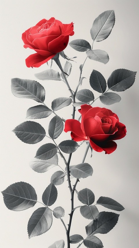 Beautiful Charming Red Rose Flowers Aesthetics (115)