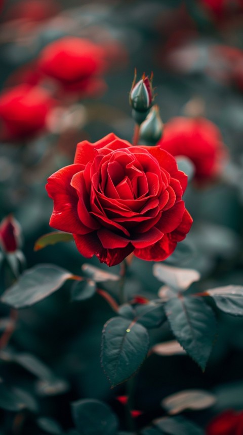 Beautiful Charming Red Rose Flowers Aesthetics (105)