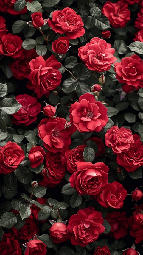 Beautiful Charming Red Rose Flowers Aesthetics (174)