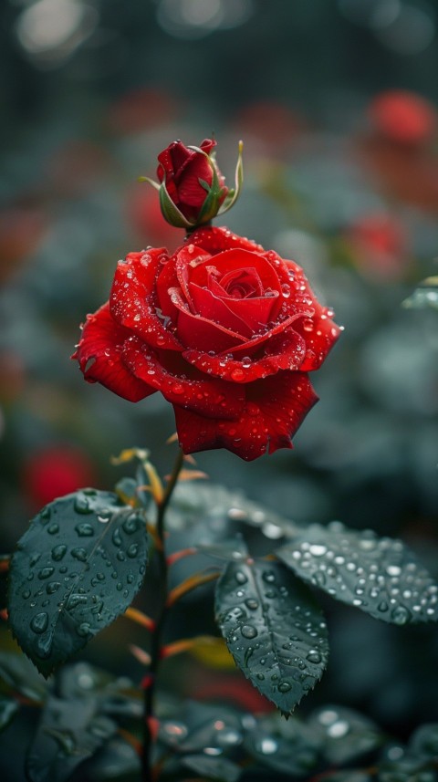 Beautiful Charming Red Rose Flowers Aesthetics (171)