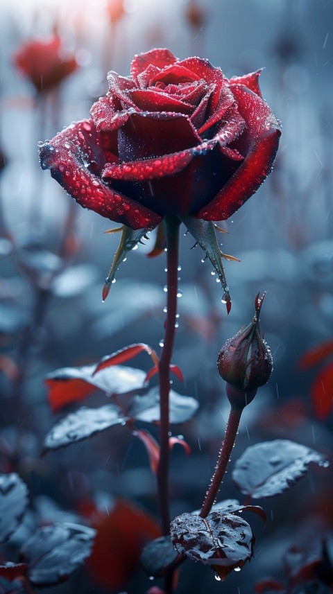 Beautiful Charming Red Rose Flowers Aesthetics (220)