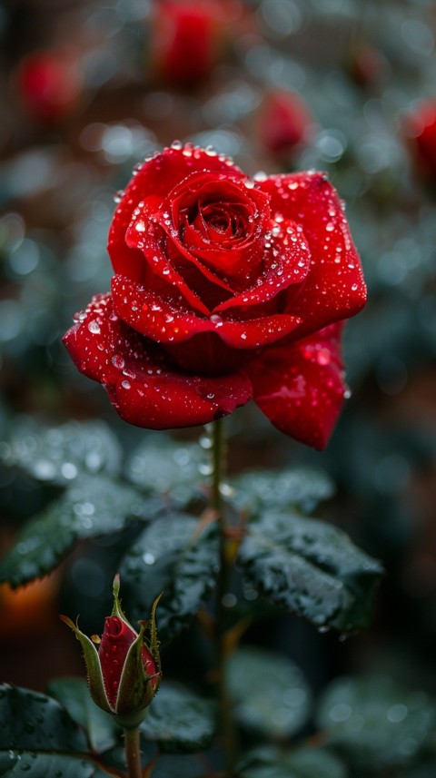 Beautiful Charming Red Rose Flowers Aesthetics (231)