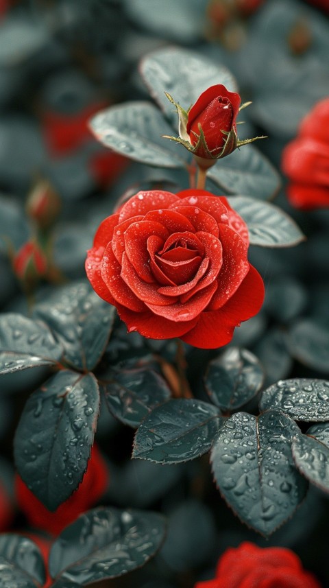 Beautiful Charming Red Rose Flowers Aesthetics (222)