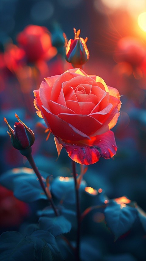 Beautiful Charming Red Rose Flowers Aesthetics (212)