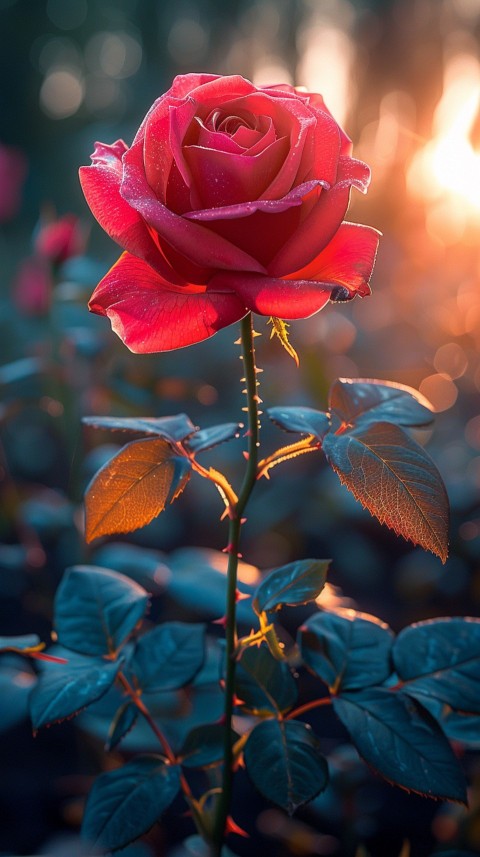 Beautiful Charming Red Rose Flowers Aesthetics (234)