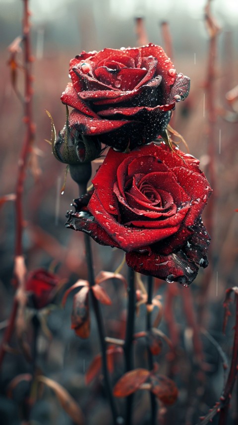 Beautiful Charming Red Rose Flowers Aesthetics (299)