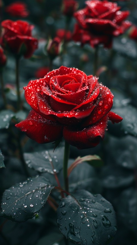 Beautiful Charming Red Rose Flowers Aesthetics (318)