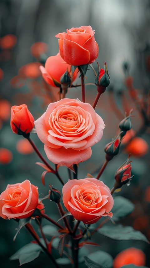 Beautiful Charming Red Rose Flowers Aesthetics (330)