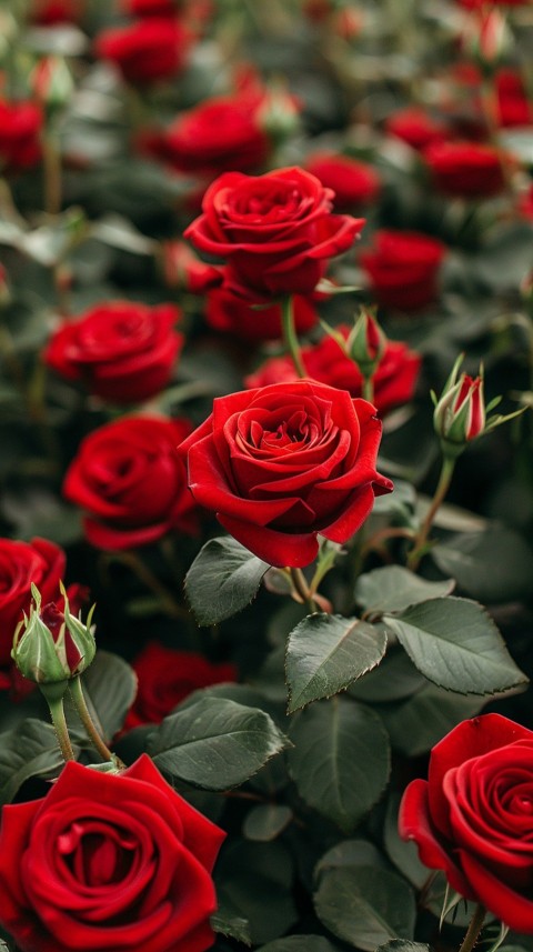 Beautiful Charming Red Rose Flowers Aesthetics (367)