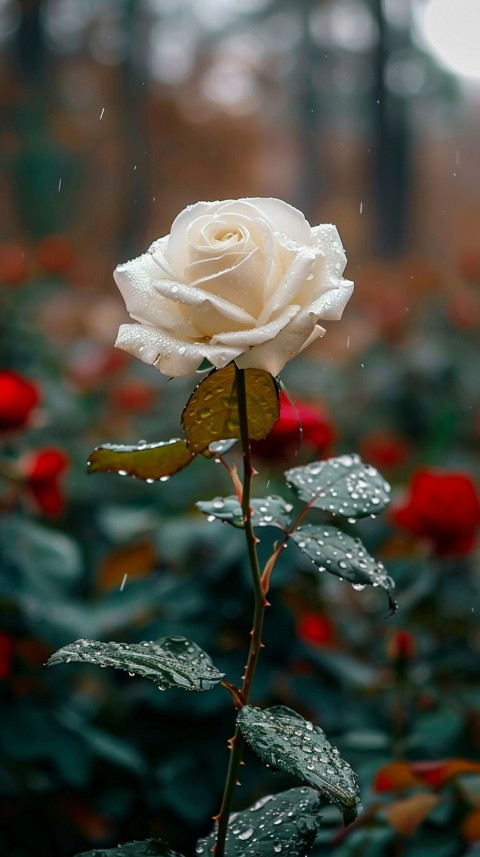 Beautiful White Charming Rose Flowers Aesthetics (7)