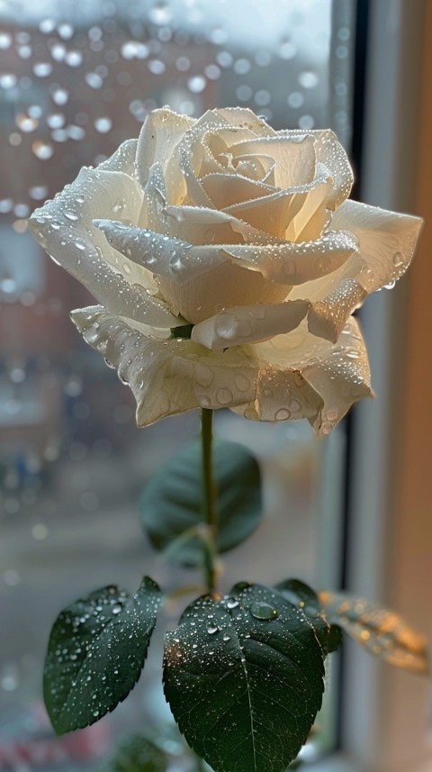 Beautiful White Charming Rose Flowers Aesthetics (48)