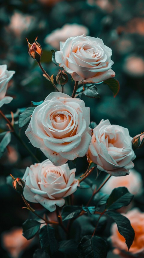 Beautiful White Charming Rose Flowers Aesthetics (32)