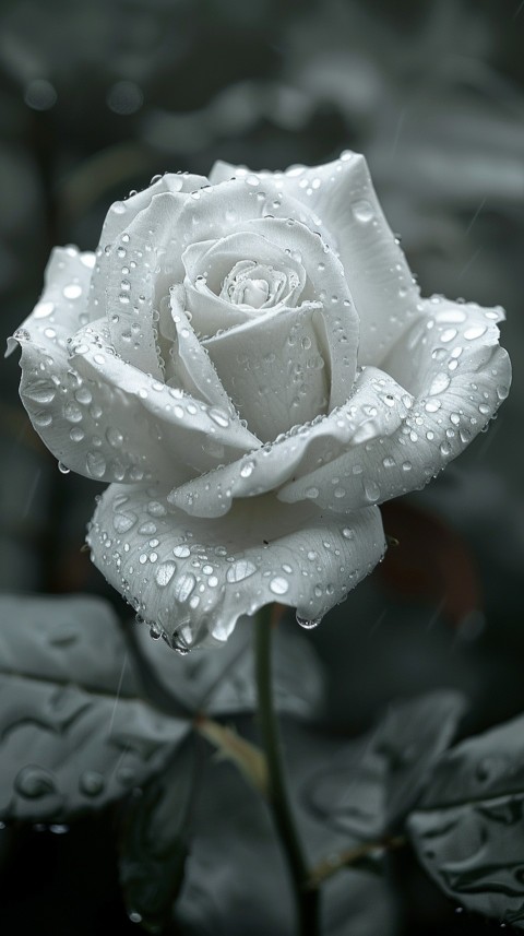 Beautiful White Charming Rose Flowers Aesthetics (100)