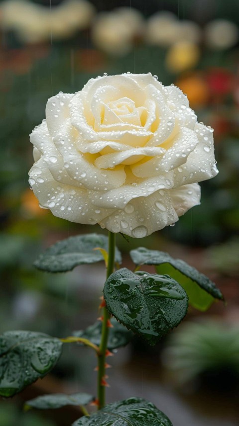 Beautiful White Charming Rose Flowers Aesthetics (87)